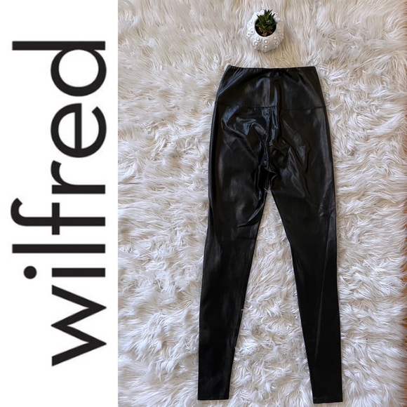 EUC WILFRED FREE Daria Pant in black vegan leather, XS - Picture 4 of 11